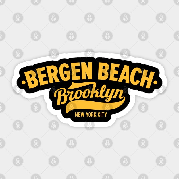 Bergen Beach Logo - Brooklyn, NY Apparel Sticker by Boogosh